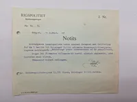 Notitser fra Reservepolitiet WW2