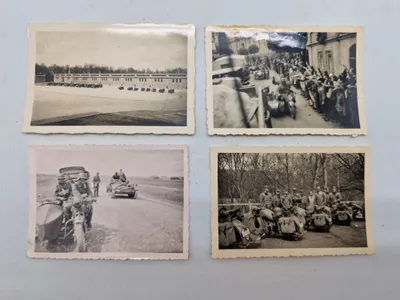 Originale fotos af Tyske soldater WW2 på motorcykler