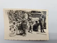 Originale fotos af Tyske soldater WW2 på motorcykler