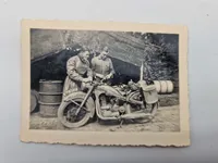 Originale fotos af Tyske soldater WW2 på motorcykler