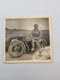Originale fotos af Tyske soldater WW2 med motorcykler
