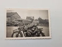 Originale fotos af Tyske soldater WW2 med motorcykler