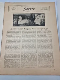 Sjælden Dansk nazistisk blad Daggry 1945