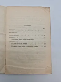 Originalt hæfte - Vocabulary of German Military terms and abbreviations 1942