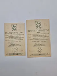 Sæt originale danske “nødsedler” - Dybbøl