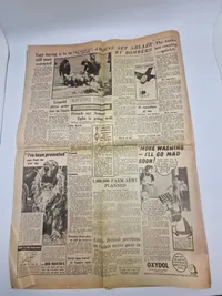 Original amerikansk ww2 avis fra 1940