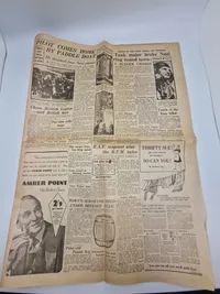Original amerikansk ww2 avis fra 1940