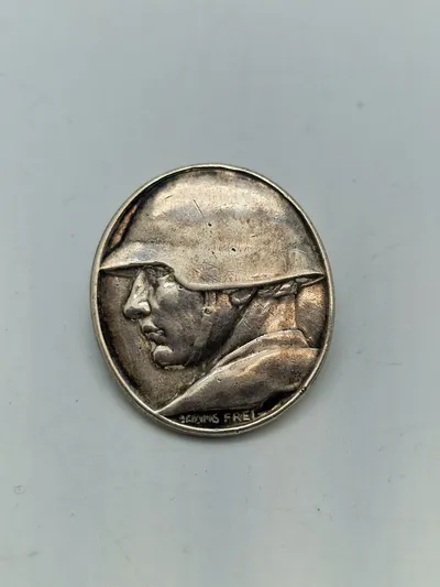 Original Switzerland WW1 National Donation Badge for the Support of the Soldiers Families by Frei Silver 800