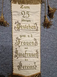 Originalt tysk ww2 banner af stof