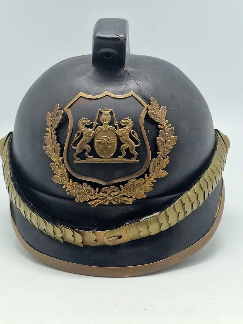 Original dansk panserbasse hjelm af læder fra 1920’erne