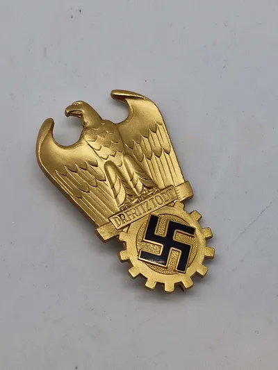 Stort Fritz Todt badge - veludført Souval (efterkrigs)