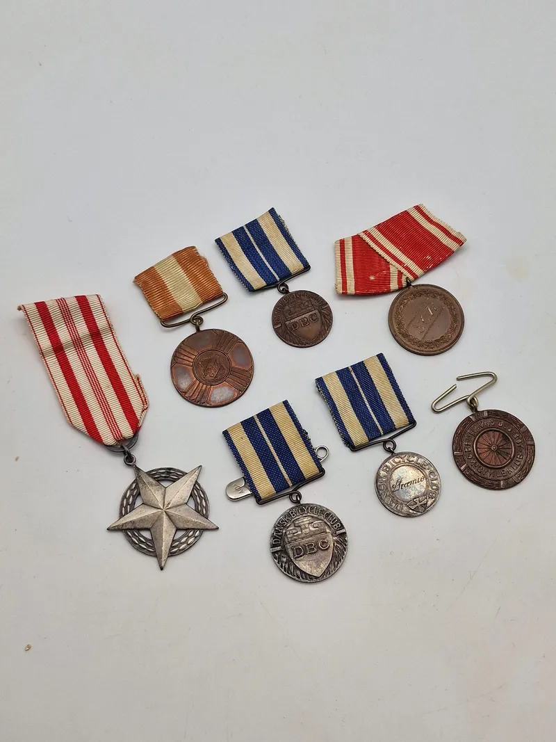 Samling originale cykel medaljer
