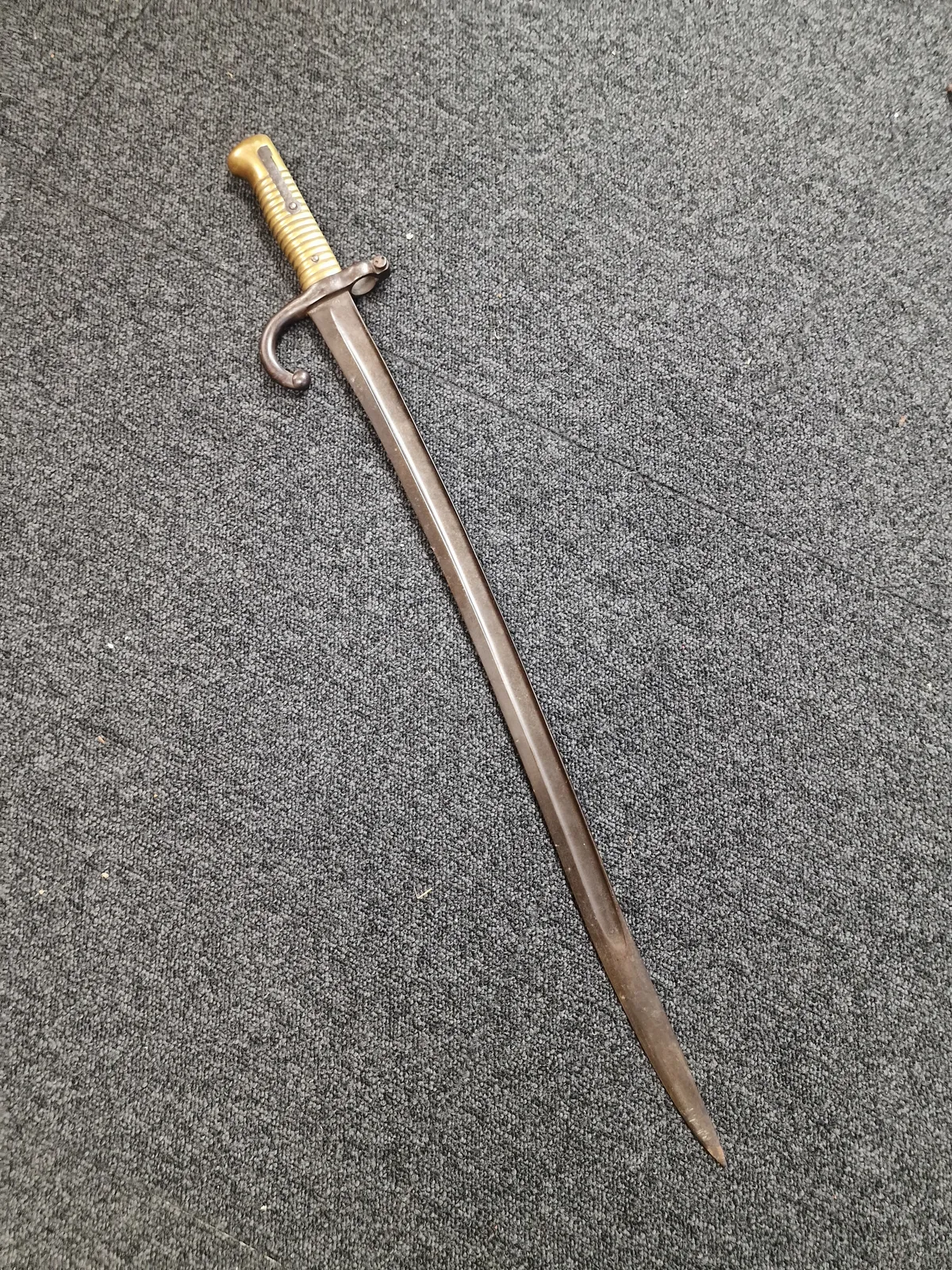 Original fransk model 1866 Chassepot bajonet