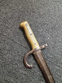 Original fransk model 1866 Chassepot bajonet