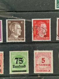 Samling originale tyske ww2 frimærker