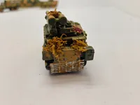 Samling militære legetøjs køretøjer
