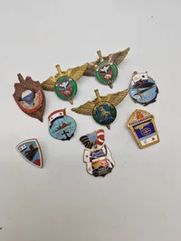 Samling originale russiske badges - flere ældre