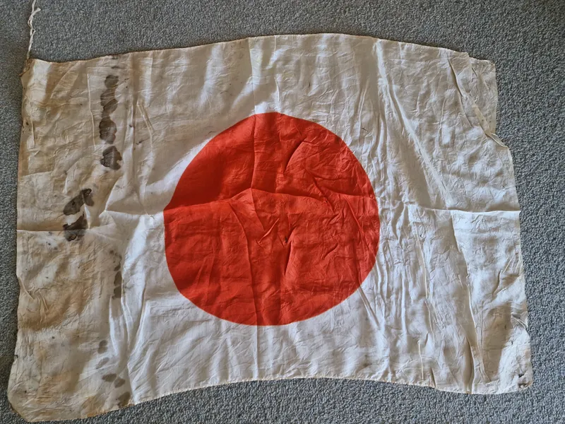 Originalt japansk ww2 flag