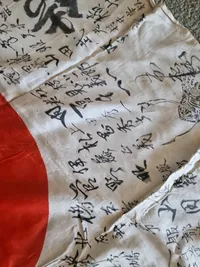 Originalt japansk æresflag/good luck flag ((寄せ書き日の丸)