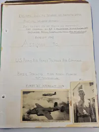 Original amerikansk scrapbog - ww2 (mange gode udklip)