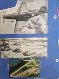 Original amerikansk scrapbog - ww2 (mange gode udklip)