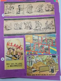 Original amerikansk scrapbog - ww2 (mange gode udklip)