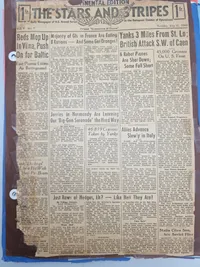 Original amerikansk scrapbog - ww2 (mange gode udklip)