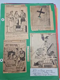 Original amerikansk scrapbog - ww2 (mange gode udklip)