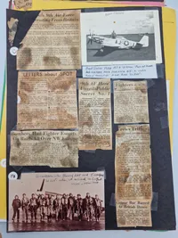 Original amerikansk scrapbog - ww2 (mange gode udklip)