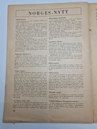Originalt hæfte - Nytt fra Norge WW2