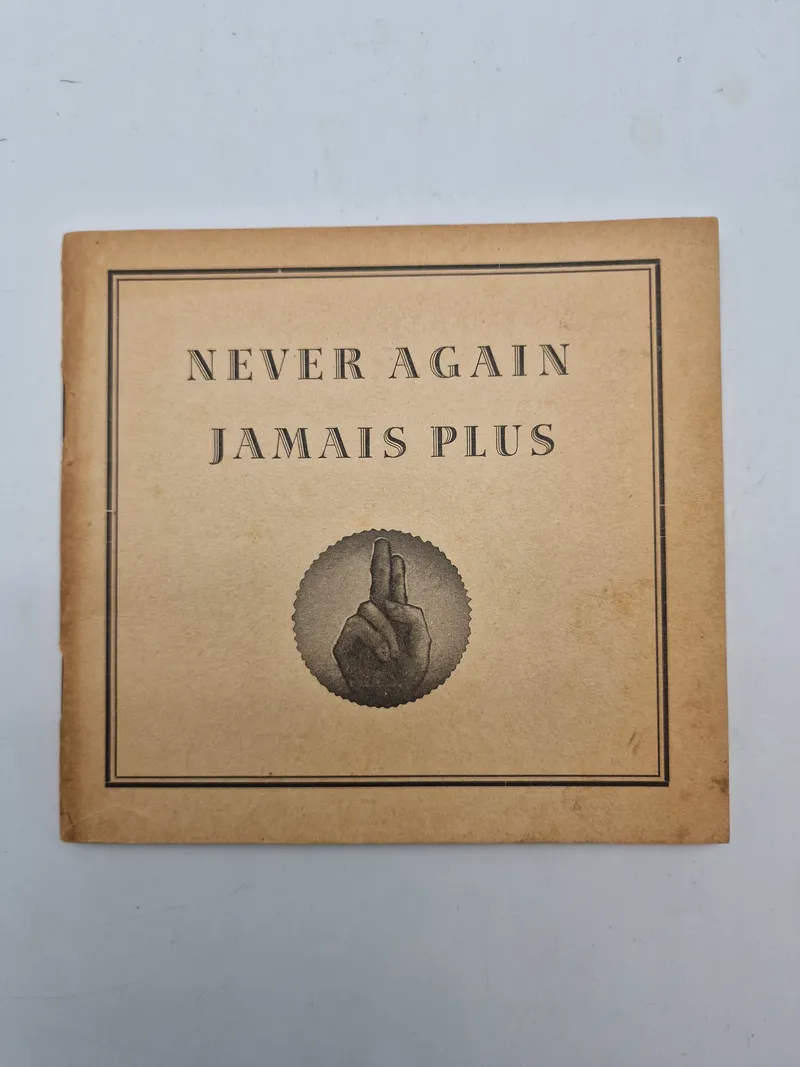 Originalt hæfte - Never Again