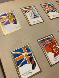 Danmarks flagserie - med massere af tyske flag. Originalt samlehæfte fra tiden