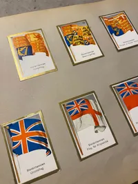 Danmarks flagserie - med massere af tyske flag. Originalt samlehæfte fra tiden