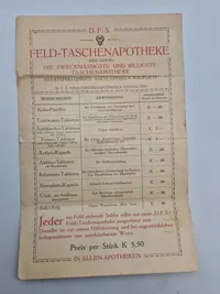 Originalt tysk ww1 felt apotek - ubrugt