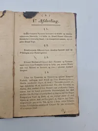 Originalt sjældent reglement for brandcorpserne og nattevagterne på de dansk vestindiske øer samt for Frie-corpset på St. Thomas 1820