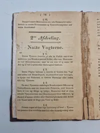 Originalt sjældent reglement for brandcorpserne og nattevagterne på de dansk vestindiske øer samt for Frie-corpset på St. Thomas 1820