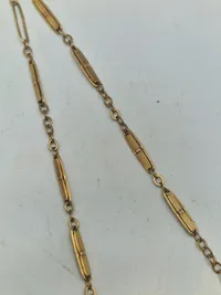Originalt dobbeltkapslet lommeur af 14 karat guld - jubilæumsgave fra Brandts klædefabrik i Odense vægt inklusiv forgyldt kæde 107,2 gram