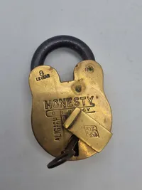 Original 1800 tals hængelås med nøgle