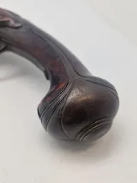 Original norsk flintepistol fremstillet af Anders Biørnstad. Skæftet er af birketræ - ca år 1780