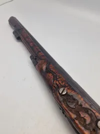 Original norsk flintepistol fremstillet af Anders Biørnstad. Skæftet er af birketræ - ca år 1780