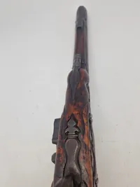 Original norsk flintepistol fremstillet af Anders Biørnstad. Skæftet er af birketræ - ca år 1780