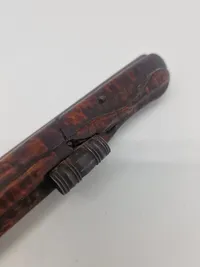 Original norsk flintepistol fremstillet af Anders Biørnstad. Skæftet er af birketræ - ca år 1780