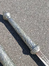 Original sølvmonteret Burmese dha sword
