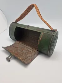 Originalt Botaniker Vasculum til indsamling af planteprøver - slut 1800 tallet