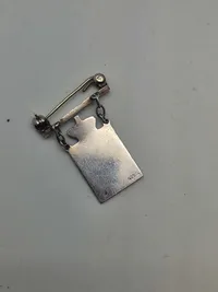 Originalt Georg Jensen kongemærke af sterlingsølv (kvindeudgave)