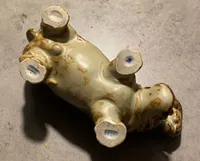 Knud Kyhn Flodhest, Kgl Porcelænsfabrik, 1 sortering fra ca. 1950 med sung glasur.