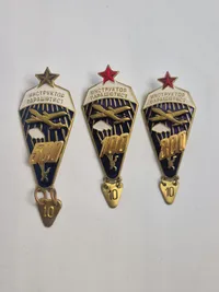 Originale tidlige russiske badges i emalje