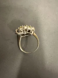 Original sterling sølvring med sten
