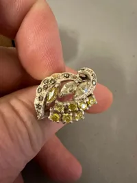 Original sterling sølvring med sten