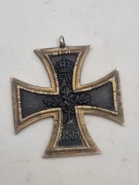 Originalt eisernes kreuz 2.kl samt prøjsisk skulderstrop - ww1
